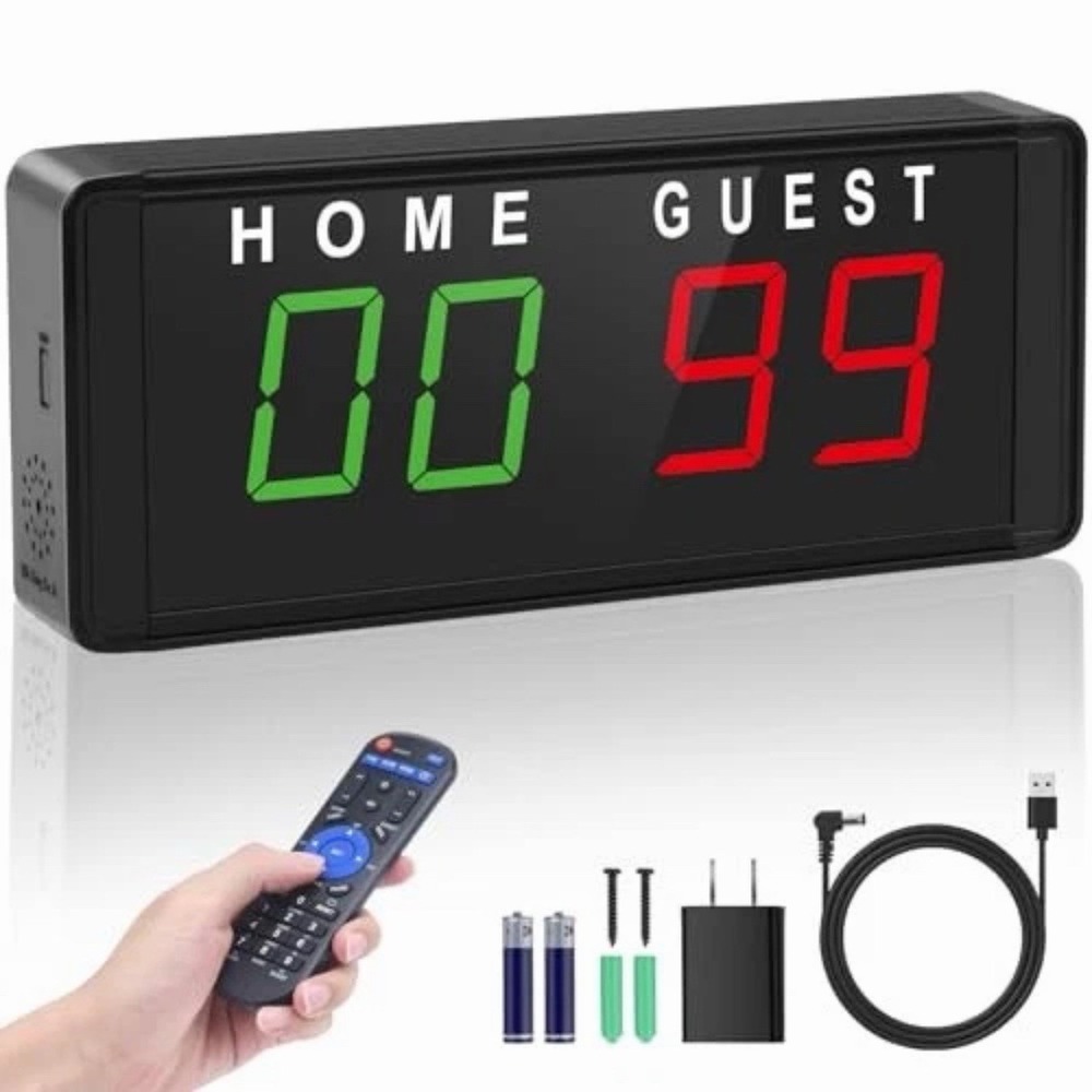 LED Electronic Digital Score Keeper with Remote & Tripod, Scoreboard